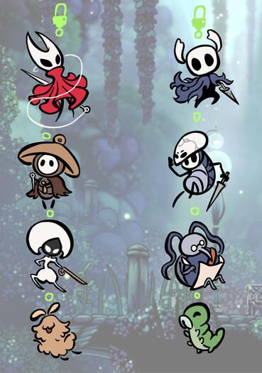Hollow Knight / Silksong linking charms (jamtoast)
