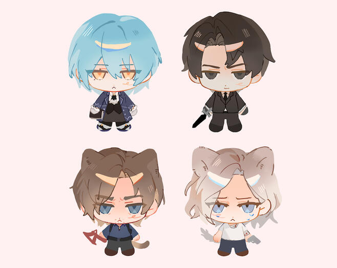 RE9 + Lobotomy corporation phone charms (Soyplant)