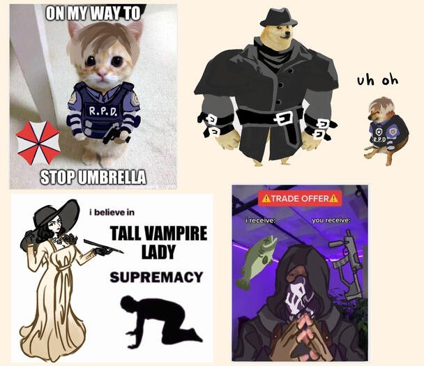 Resident Evil meme stickers (Jambread)