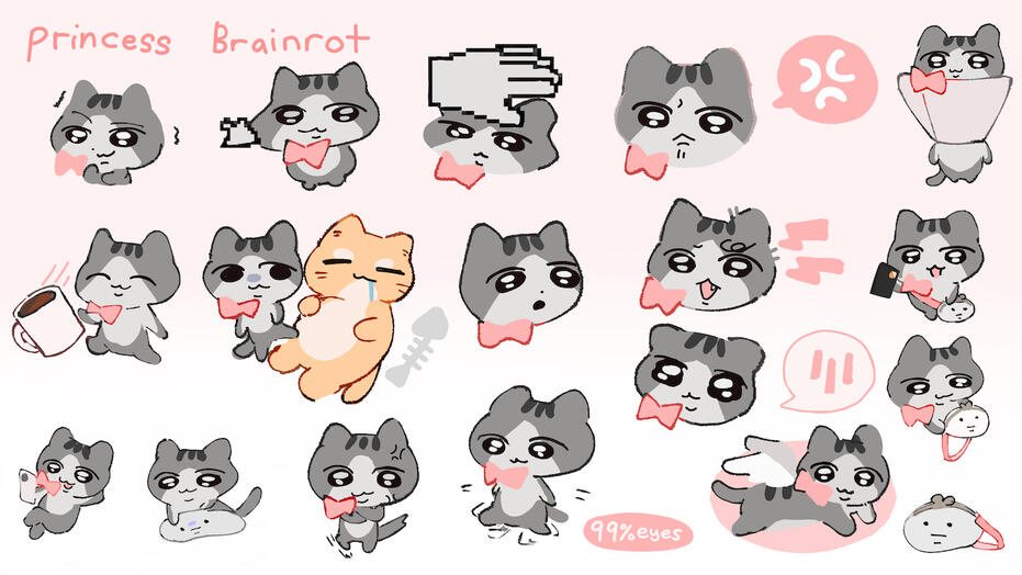 Original Cat Sticker sheet (Soyplant)